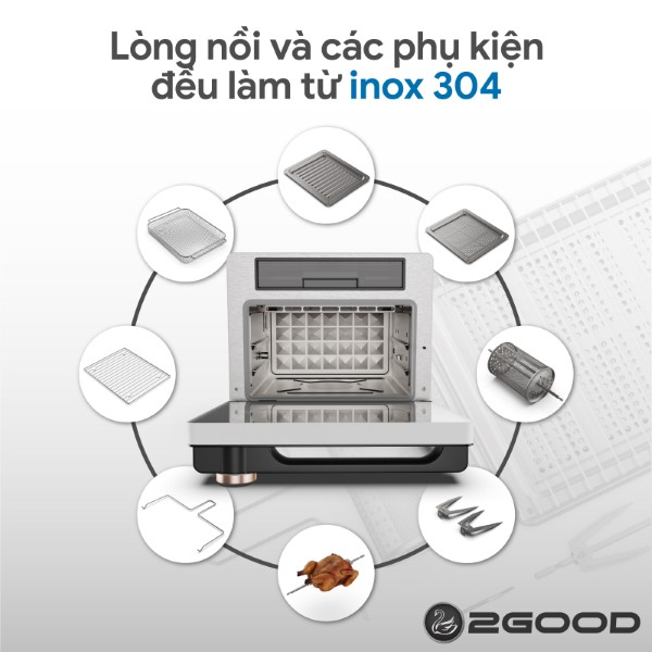 Nồi Chiên Hấp 20 Lít 2Good S100
